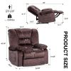 Oversized Recliner Chair Sofa with Massage and Heating