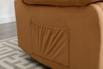 Massage Recliner Chair Electric Power Lift Recliner Chairs with Heat, Vibration, Side Pocket, Light Brown
