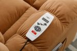 Massage Recliner Chair Electric Power Lift Recliner Chairs with Heat, Vibration, Side Pocket, Light Brown