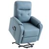 Massage Recliner Chair Electric Power Lift Chairs with Side Pocket, Adjustable Massage and Heating Function for Adults and Seniors-Squirrel Gray color