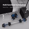 Adjustable Weights Dumbbells (Set of 2)  66Lbs - 2 in 1 Exercise & Fitness Dumbbells Barbell Set UNISEX