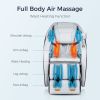 Massage Chair 4D Massage Chair Recliner, Zero Gravity Full Body Airbag Massage Chair with Body Scan Bluetooth Heat Touch Screen Foot Roller, etc