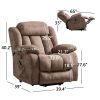Power Massage Lift Recliner Chair with Heat & Vibration, Heavy Duty and Safety Motion Reclining Mechanism - Anti-skid Fabric Contemporary Overstuffed