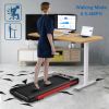 2 in 1 Under Desk Treadmill for Home, Installation-Free Foldable Treadmill Compact Electric Running Machine, Remote Control - LED Display