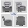 Power Recliner Chair with Adjustable Massage Function, Recliner Chair with Heating System, Light Gray color fabric