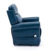Lowell Navy Blue Leather Gel Lift Chair with Massage