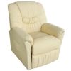 Massage Chair Cream Faux Leather - Cream color