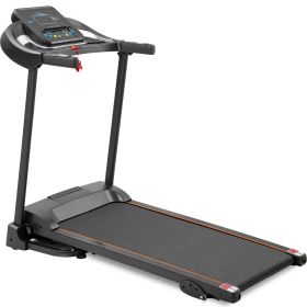 Compact Easy Folding Treadmill Motorized Walking/Running/Jogging Machine with Audio Speakers and Incline Adjuster RT