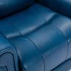 Lowell Navy Blue Leather Gel Lift Chair with Massage