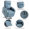 Massage Recliner Chair Electric Power Lift Chairs with Side Pocket, Adjustable Massage and Heating Function for Adults and Seniors-Squirrel Gray color
