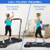 FYC Under Desk Treadmill - 2 in 1 Folding Treadmill for Home 3.5 HP, Installation-Free Foldable Treadmill Compact Electric Running Machine with Remote
