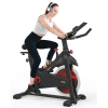 Stationary, Adjustable Fitness Bike with Comfortable Cushion, LCD Display and Hand Pulse