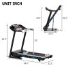 Electric Treadmill w/Auto Incline, Foldable 3.5HP Double Running Board Shock Absorption Pulse Sensor Bluetooth Speaker APP FITSHOW.
