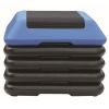 16in Square Aerobic Step Platform with 4 Risers Adjustable Exercise Fitness Workout Stepper, Blue