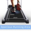 YSSOA High Performance Folding Treadmill, Workout Running Machine with LCD Display and Phone Slot, Compact Treadmill - White and Black