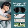 Lacette Silk Eye Mask - Light Blocking Sleep Mask, 100% Night Blindfold for Sleeping with Adjustable Strap, Comfortable (ADULT-UNISEX)