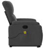 Stand-up Massage Recliner Chair Dark Gray Microfiber Fabric