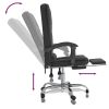Massage Reclining Office Chair Black Velvet