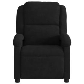 Electric Massage Recliner Chair Black Velvet