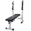 Workout Bench with Weight Rack, Barbell and Dumbbell Set   198.4 lb