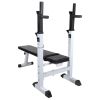 Workout Bench with Weight Rack, Barbell and Dumbbell Set   198.4 lb