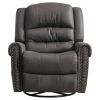 Massage Rocker Recliner Chair Rocking Chairs for Adults Oversized with USB Charge Port Soft Features a Manual Massage and Heat - GREY
