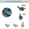 Massage Recliner Chair Electric Power Lift Chairs with Side Pocket, Adjustable Massage and Heating Function for Adults and Seniors-Squirrel Gray color