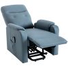 Massage Recliner Chair Electric Power Lift Chairs with Side Pocket, Adjustable Massage and Heating Function for Adults and Seniors-Squirrel Gray color