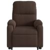 Electric Stand up Massage Recliner Chair - Brown Microfiber Fabric