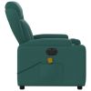 Electric Massage Recliner Chair Dark Green Fabric