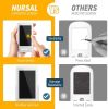 NURSAL Dual Channel-Rechargeable Touchscreen TENS Unit Muscle Stimulator with 24 Modes for Pain Relief Therapy,16 Electrodes Pads&Back Clip
