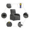Stand-up Massage Recliner Chair Dark Gray Microfiber Fabric