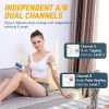 NURSAL Dual Channel-Rechargeable Touchscreen TENS Unit Muscle Stimulator with 24 Modes for Pain Relief Therapy,16 Electrodes Pads&Back Clip