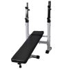 Workout Bench with Weight Rack, Barbell and Dumbbell Set   198.4 lb