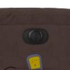 Electric Stand up Massage Recliner Chair - Brown Microfiber Fabric