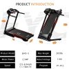 Folding Treadmills for Home 3.5HP Portable Foldable with Incline; Electric Treadmill for Running Walking Jogging Exercise; 300lbs Capacity.
