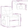 Massage Recliner Chair Black Fabric