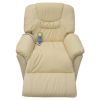 Massage Chair Cream Faux Leather - Cream color