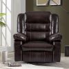 Breathable PU Leather Massage Recliner Chair, Manual Living Room Reclining Sofa