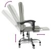 Massage Reclining Office Chair Light Gray Velvet