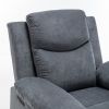 Power Recliner Chair with Adjustable Massage Function, Recliner Chair with Heating System for Living Room, Dark Gray color fabric.