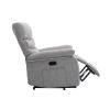 Power Lift Recliner Chair, Cotton Linen Gray with lifting, lying flat, heating, vibration massage, USB charging, remote control.