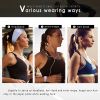 4PCS Headbands with Button for Women Men Elastic Sports Turban Ear Protection Holder Head Wrap Non-Slip Hair Bands for Yoga Running Washing Face