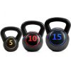 Weight Kettlebell Home Fitness - 3 Pieces Set Kettle Bell in 5 - 10 - 15 lbs -