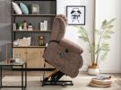 Power Massage Lift Recliner Chair with Heat & Vibration, Heavy Duty and Safety Motion Reclining Mechanism - Anti-skid Fabric Contemporary Overstuffed