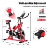 STATIONARY BIKE - Indoor Cardio Fitness Adjustable Exercise Bicycle with Flywheel