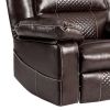 Breathable PU Leather Massage Recliner Chair, Manual Living Room Reclining Sofa
