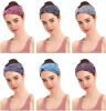 6Pcs Headbands for Women Men Nurse Non-Slip Headwrap with Button Multifunctional Hair Band Ear Protection Holder for Yoga Sports Outdoor Activities