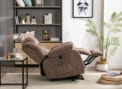 Power Massage Lift Recliner Chair with Heat & Vibration, Heavy Duty and Safety Motion Reclining Mechanism - Anti-skid Fabric Contemporary Overstuffed