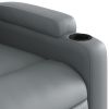 Massage Recliner Chair Gray Faux Leather